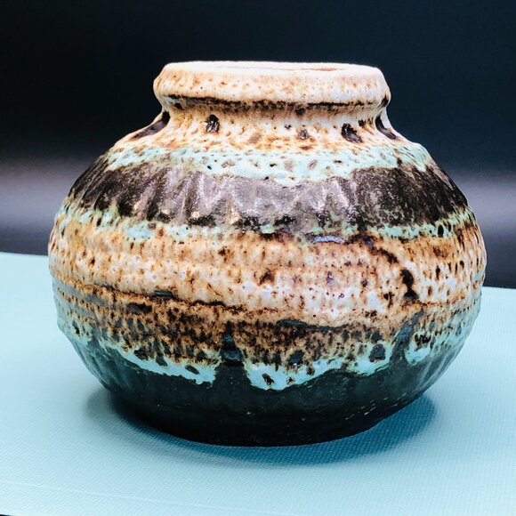 Vintage 60s West Germany Pottery CARSTENS TONNIESHOF Rose Bowl Vase -Redware - Picture 8 of 10